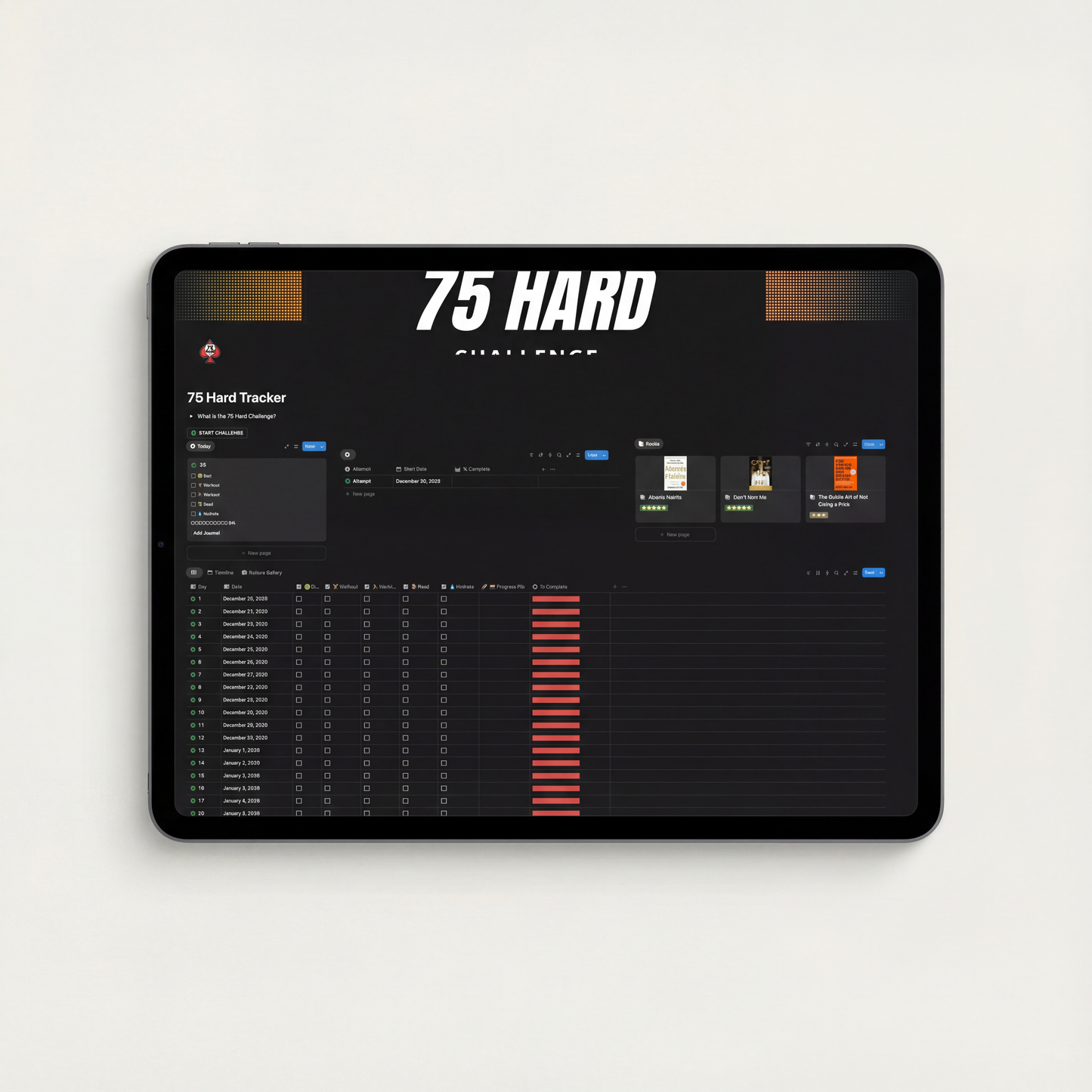 75 Hard Notion Tracker