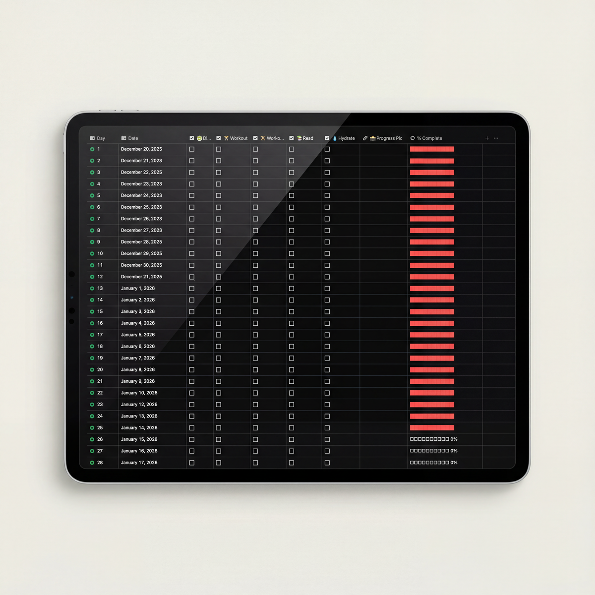 75 Hard Notion Tracker
